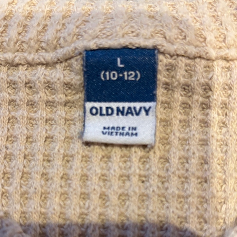 Girls Cropped Sweater with Button Detail - Picture 2 of 3